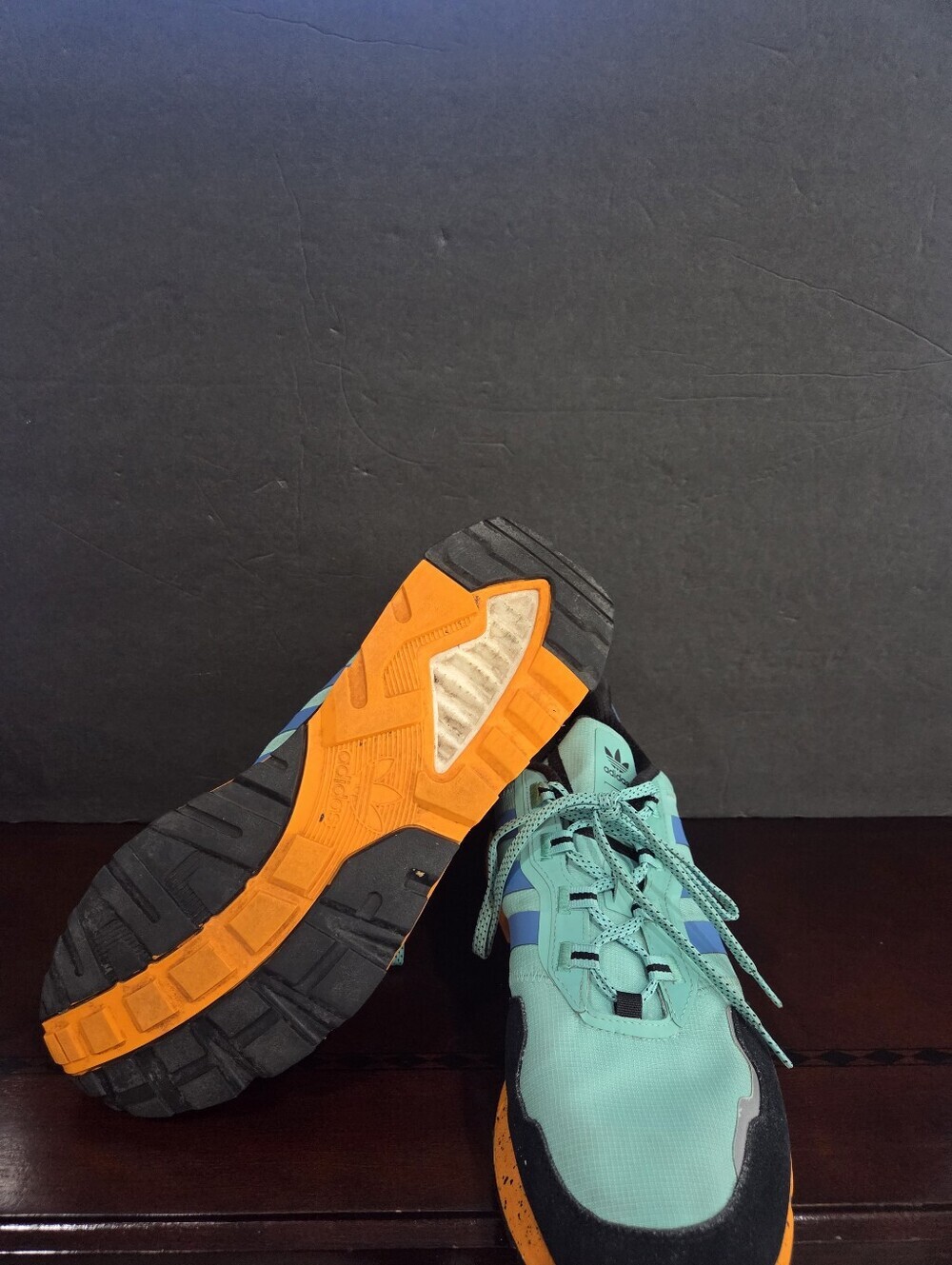 Adidas ZX 1K Boost Mint Green Blue Accent Mens Sneakers Sz.12 - Picture 4 of 7